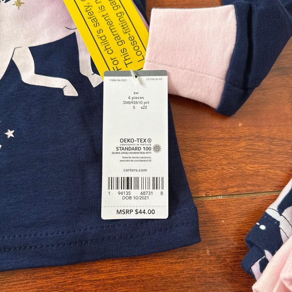 Set of 2 Carter’s Blue Pink Pajama Sets 5 - Picture 6 of 7